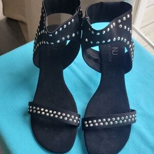 Ninety Union Black Studded Heels Size 8